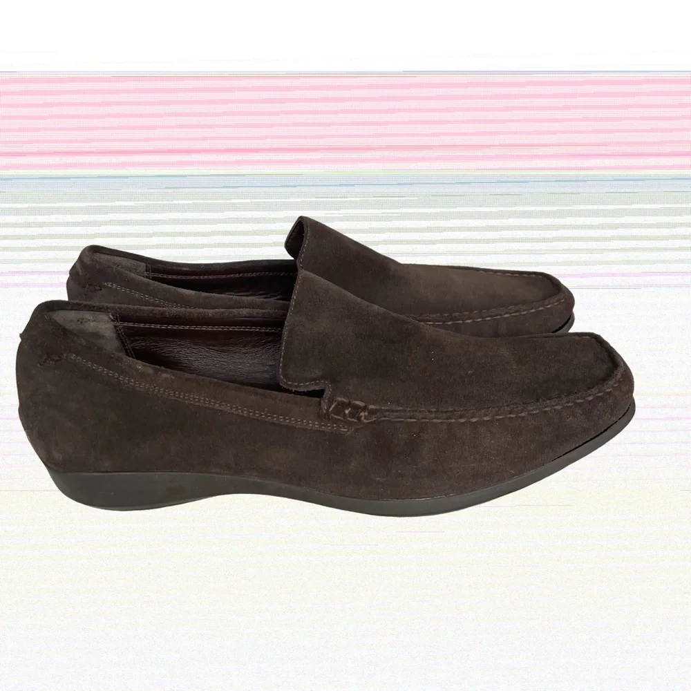 Calvin Klein Dale Brown Suede Slip on Loafers. Like new. Size 11